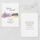 Wir haben das moderne Aquarellland verändert Mitteilungskarte (Vorne/Hinten)