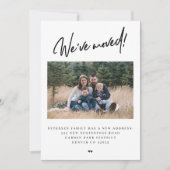 Wir haben das moderne, einfache Foto verschoben Ankündigung (Vorderseite)