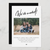 Wir haben das moderne, einfache Foto verschoben Ankündigung (Vorne/Hinten)