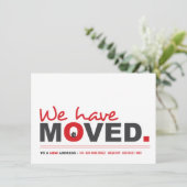 Wir haben das Moving Announcement Housewarming Par Einladung (Stehend Vorderseite)