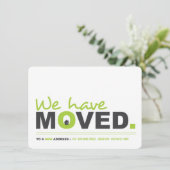 Wir haben das Moving Announcement Housewarming Par Einladung (Stehend Vorderseite)