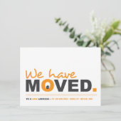 Wir haben das Moving Announcement Housewarming Par Einladung (Stehend Vorderseite)