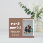 Wir haben das neue Address Foto Chocolate Brown ve Postkarte (Stehend Vorderseite)