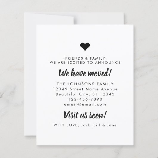 Wir haben das neue Address Foto verschoben, um die (Rückseite)