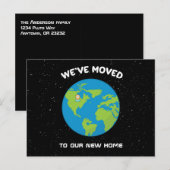 Wir haben das neue Button "Planet Zuhause Earth" v Postkarte (Vorne/Hinten)