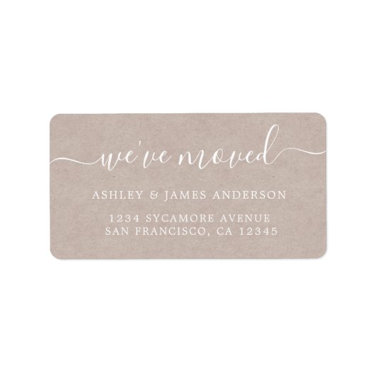 Wir haben das neue Etikett des Kraft-Papiers versc Adressaufkleber (Vorne)