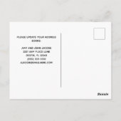 Wir haben das neue Foto "Moved Beach Zuhause" Postkarte (Rückseite)