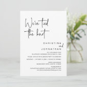 Wir haben das Party des Knotens, der Hochzeitsfeie Einladung (Stehend Vorderseite)