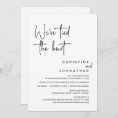 Wir haben das Party des Knotens, der Hochzeitsfeie Einladung (Vorne/Hinten)