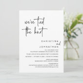 Wir haben das Party des Knotens, der Hochzeitsfeie Einladung (Stehend Vorderseite)