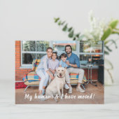 Wir haben das Personalisierte Foto von Haustieren  Ankündigung (Stehend Vorderseite)