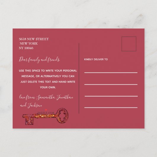 Wir haben das Red Key Foto verschoben Ankündigung (Rückseite)