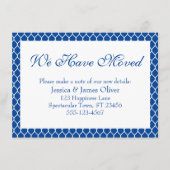 Wir haben das schöne, weiße Ogee Muster auf blau v Begleitkarte (Vorderseite)