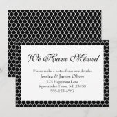Wir haben das schöne, weiße Ogee Muster auf schwar Begleitkarte (Vorne/Hinten)