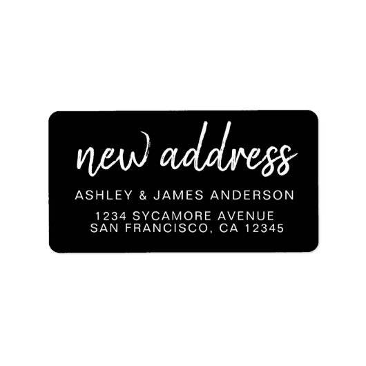 Wir haben das Schwarz-weiße neue Adressetikett ver (Vorne)