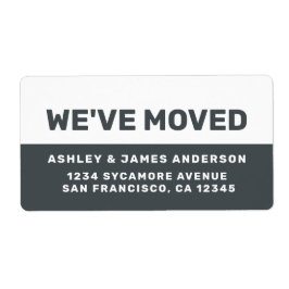 Wir haben das Schwarz-weiße neue Adressetikett ver