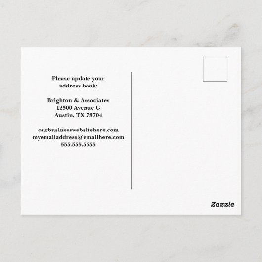 Wir haben das Skyline-Foto der Geschäftsbüros vers Postkarte (Rückseite)