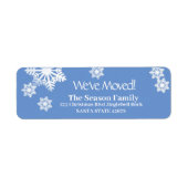 Wir haben das Snowflake Holiday Label verschoben (Vorne)