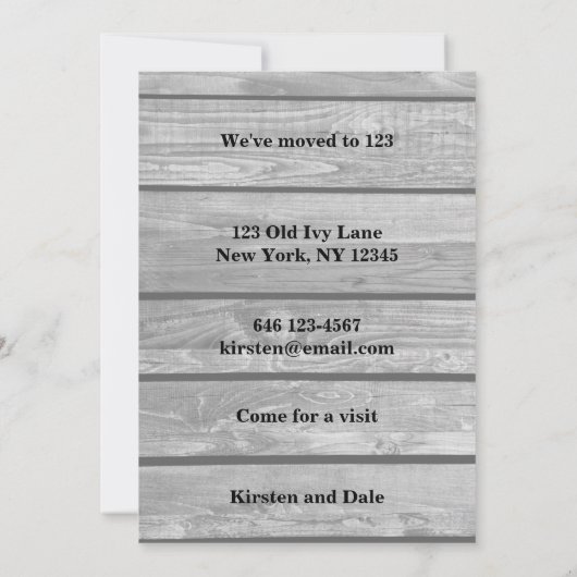 Wir haben das sonnige alte Dilapidated House verle Ankündigung (Rückseite)