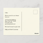 Wir haben das sonnige Spooky House nachts verlegt Postkarte (Rückseite)