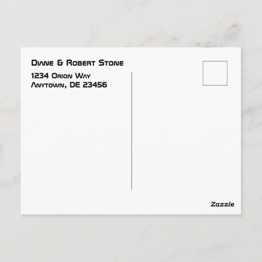 Wir haben das Thema "Raumfahrt" verschoben Postkarte (Rückseite)