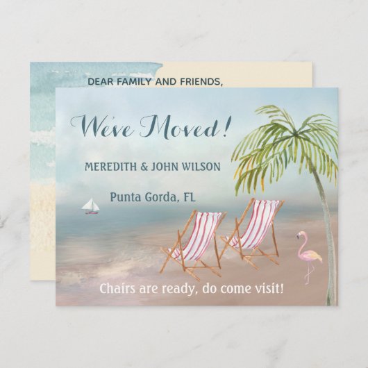 Wir haben das Wasserfarben-Beach-Budget verschoben Ankündigung (Vorne/Hinten)