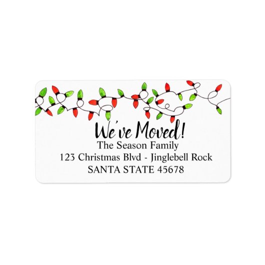 Wir haben das Weihnachtsbaumleuchten-Label verscho Adressaufkleber (Vorne)