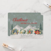 Wir haben das Weihnachtsdorf verschoben Karte (Vorderseite/Rückseite Beispiel)