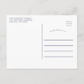 Wir haben das Weihnachtskranz-Monogramm für den We Ankündigungspostkarte (Rückseite)