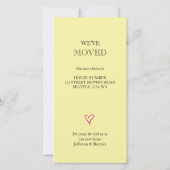 Wir haben den Adressenwechsel in skurrilen Schrift (Rückseite)