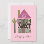 Wir haben den Adressenwechsel in skurrilen Schrift Ankündigung (Vorderseite)