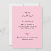 Wir haben den Adressenwechsel in skurrilen Schrift Ankündigung (Rückseite)