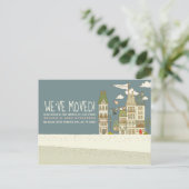 Wir haben den Adressenwechsel modernisiert Postkarte (Stehend Vorderseite)