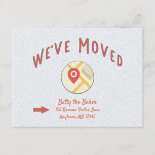 Wir haben den Adressenwechsel verschoben Postkarte