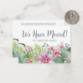 Wir haben den Adresskartenwechsel vorgenommen Mitteilungskarte (Vorderseite/Rückseite Beispiel)