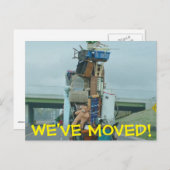 Wir haben den Adresswechsel auf der Postkarte vers (Vorne/Hinten)