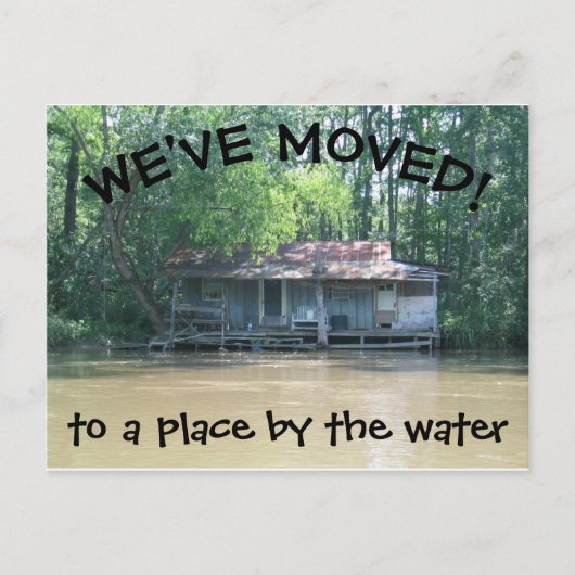 Wir haben den Adresswechsel auf der Postkarte vers (Vorderseite)