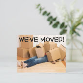 Wir haben den Adresswechsel auf der Postkarte vers (Stehend Vorderseite)