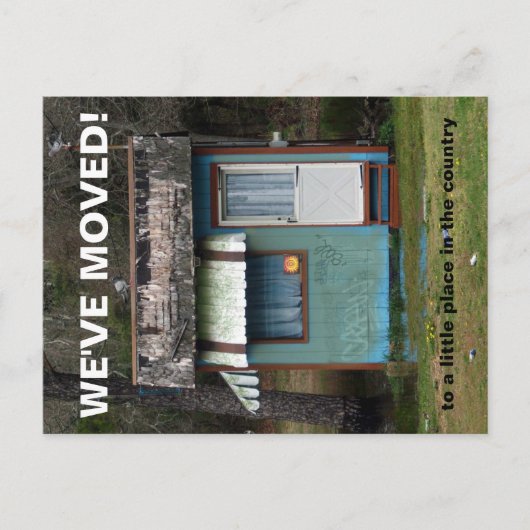 Wir haben den Adresswechsel auf der Postkarte vers (Vorderseite)