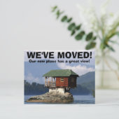 Wir haben den Adresswechsel auf der Postkarte vers (Stehend Vorderseite)