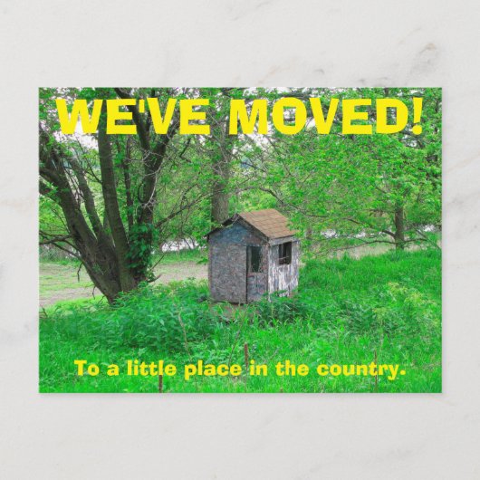 Wir haben den Adresswechsel auf der Postkarte vers (Vorderseite)