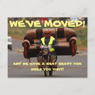 Wir haben den Adresswechsel auf der Postkarte vers