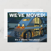 Wir haben den Adresswechsel auf der Postkarte vers (Vorne/Hinten)