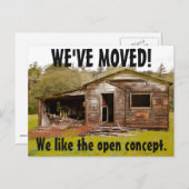 Wir haben den Adresswechsel auf der Postkarte vers (Vorne/Hinten)