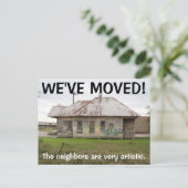 Wir haben den Adresswechsel auf der Postkarte vers (Stehend Vorderseite)