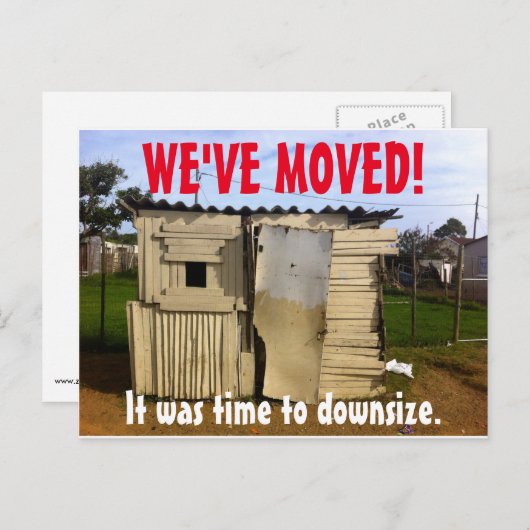 Wir haben den Adresswechsel auf der Postkarte vers (Vorne/Hinten)