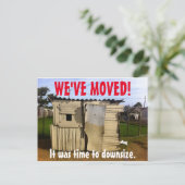 Wir haben den Adresswechsel auf der Postkarte vers (Stehend Vorderseite)