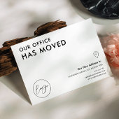 Wir haben den Adresswechsel in den Geschäftsbüros Postkarte