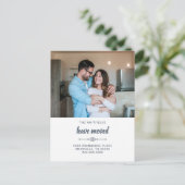 Wir haben den Adresswechsel verschoben Ankündigungspostkarte (Stehend Vorderseite)