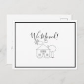 Wir haben den Adresswechsel verschoben Postkarte (Vorne/Hinten)